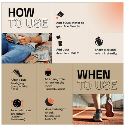 Ace Blend Daily 20g Vegan Plant Protein Powder & Superfoods Orange