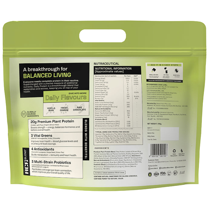 Ace Blend Plant Based Daily Protein Green Lemonade
