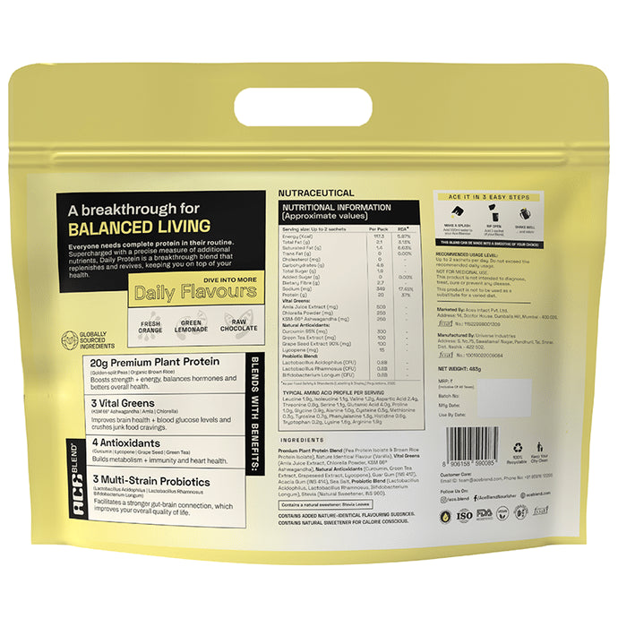 Ace Blend Plant Based Daily Protein Vanilla Bean