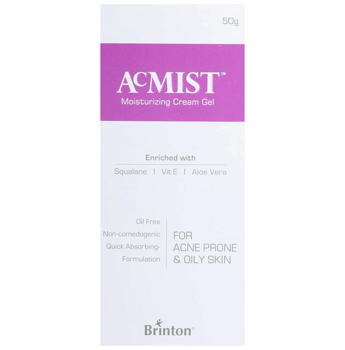 Acmist Moisturising Gel with Squalane, Vitamin E & Aloe Vera | Non-Comedogenic | Derma Care | For Acne Prone & Oily Skin - Classic Derma