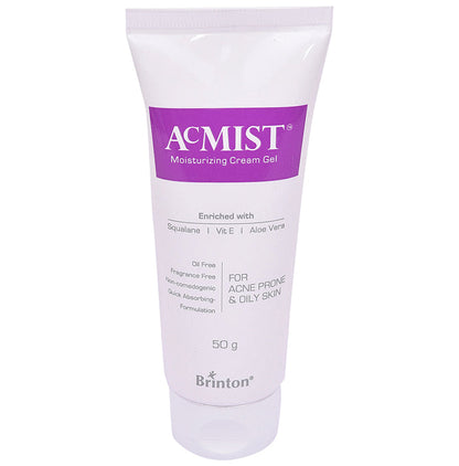 Acmist Moisturising Gel with Squalane, Vitamin E & Aloe Vera | Non-Comedogenic | Derma Care | For Acne Prone & Oily Skin