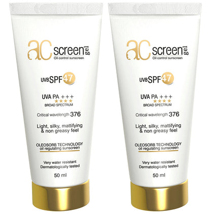 Acscreen Oil Control Sunscreen Gel (50ml Each) SPF 47 - Classic Derma