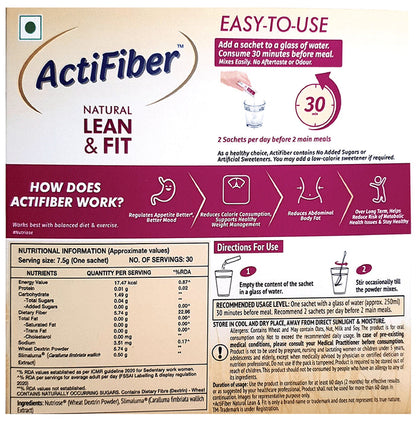ActiFiber Natural Lean & Fit Sachet (7.5gm Each) Sachet