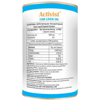 Activist Cod Liver Oil Liquid Capsule
