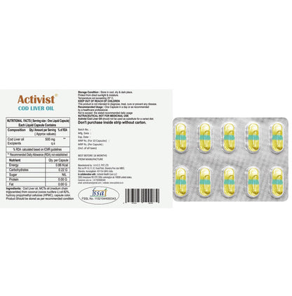 Activist Cod Liver Oil Liquid Capsule (10 Each)