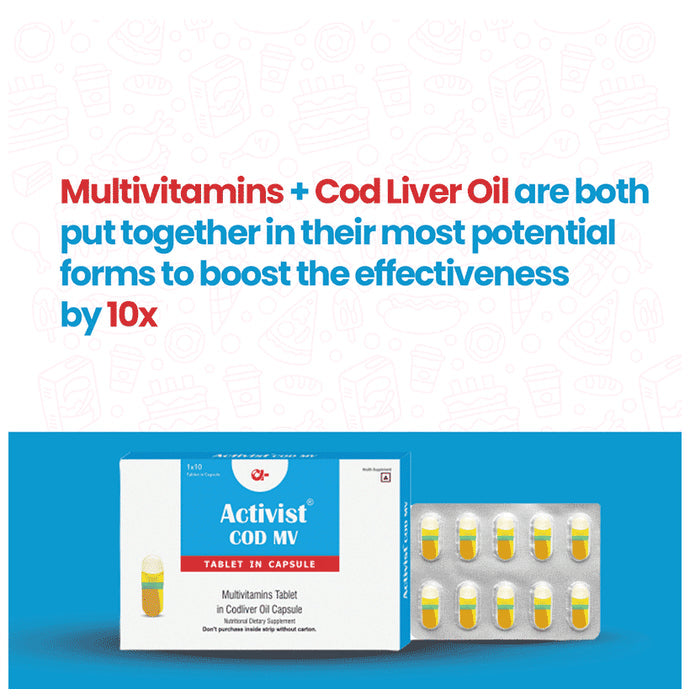 Activist Cod Mv Tablet in Capsule (10 Each)