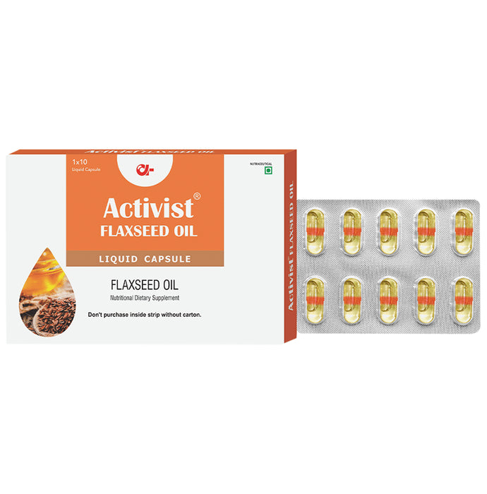 Activist Flaxseed Oil Liquid Capsule (10 Each) - Classic Derma