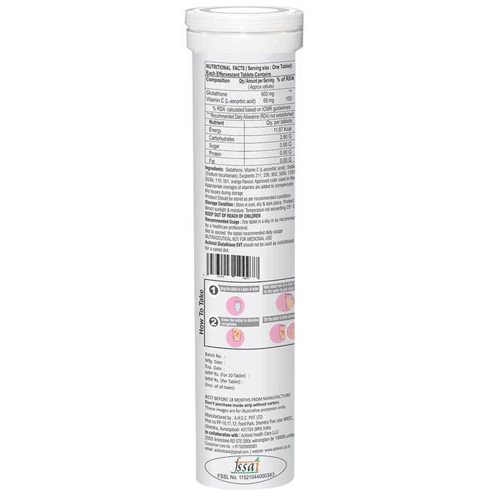 Activist Glutathione Evt Effervescent Tablet