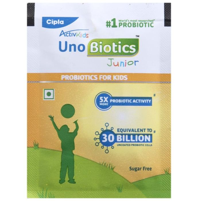 Activkids UnoBiotics Junior Probiotics Sachet for Kids' Gut Health | Sugar Free Sugar Free