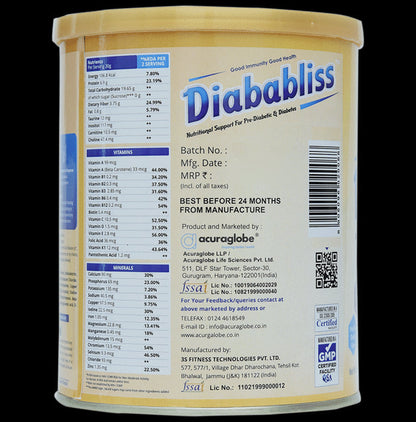 Acuraglobe Diababliss Vanilla