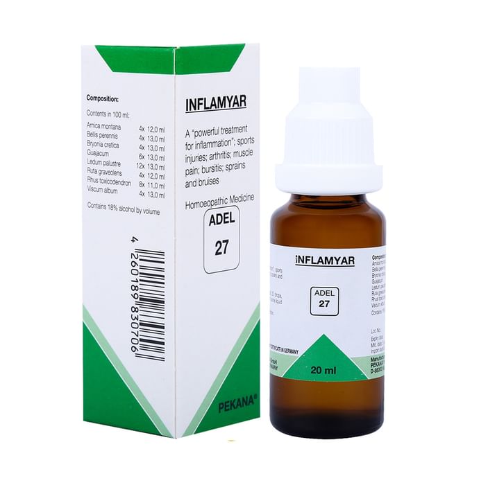 ADEL Anti Arthritis Combo Pack of ADEL 27 Inflamyar Drop 20ml & ADEL 75 Inflamyar Ointment 35gm