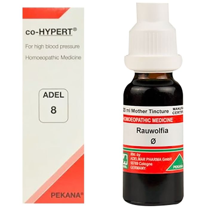 ADEL Anti Hypertensive Combo Pack of 8 CO-Hypert Drop & Rauwolfia Mother Tincture (20ml Each) - Classic Derma