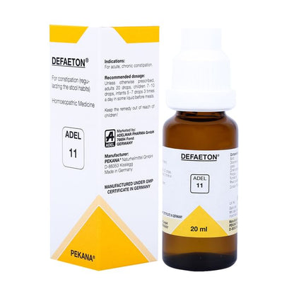 ADEL Chronic Constipation Care Combo Pack of ADEL 11 Defaeton Drop 20ml & Nux Vomica Dilution 200 CH 10ml