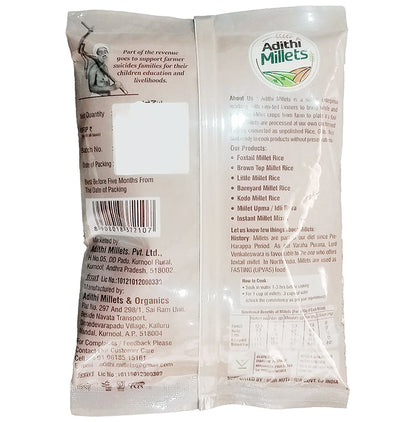 Adithi Millets Combo Pack of BrownTop Millet Rice , Barnyard Millet Rice & Foxtail Millet Rice (500gm Each)