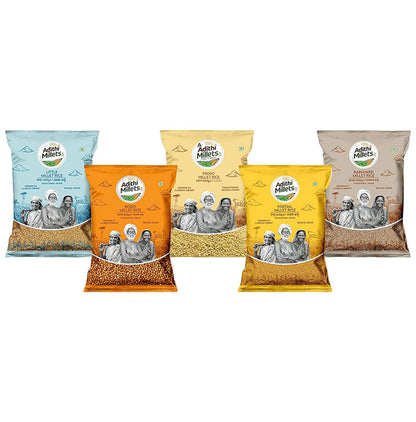 Adithi Millets Combo Pack of Millet Rice Foxtail, Little, Proso, Kodo, Barnyard (500gm Each) - Classic Derma