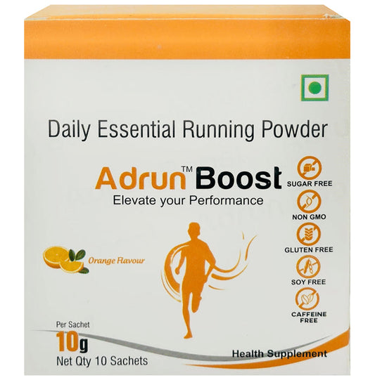 Adrun Boost Daily Essential Running Powder Sachet (10gm Each) Orange - Classic Derma