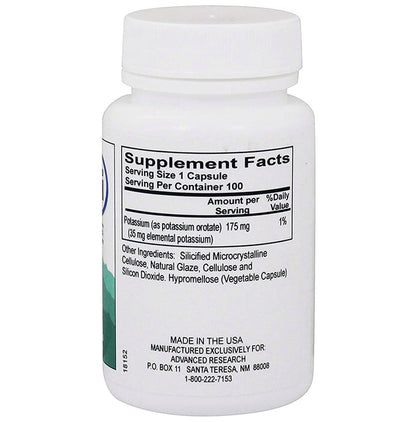 Advanced Research Potassium Orotate 175mg Veggie Capsule