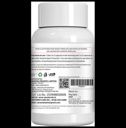 AE Naturals Spirulina Veg Capsule