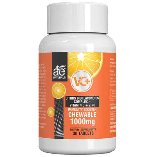 AE Naturals VC+ Vitamin C 1000mg with Citrus Bioflavonoids Complex Chewable Tablet - Classic Derma