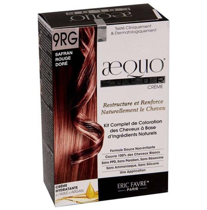 Aequo Permanent Hair Color with Natural Ingreidents Safran Rouge Dore 9RG - Classic Derma