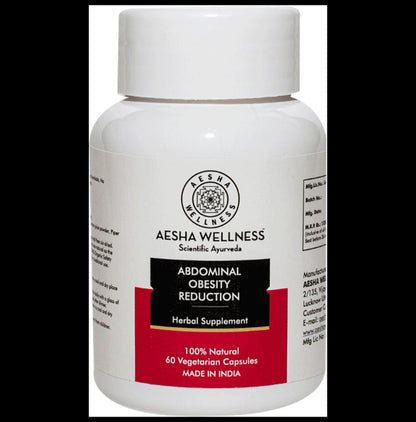 Aesha Wellness Abdominal Obesity Reduction Vegetarian Capsule - Classic Derma