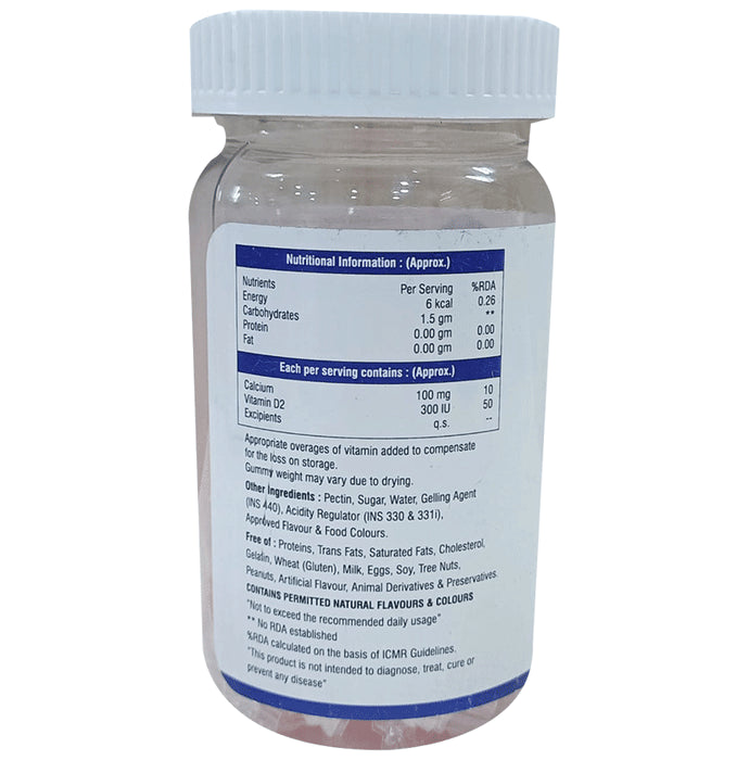 Aesocal-D Calcium & Vitamin D2 Gummies Strawberry