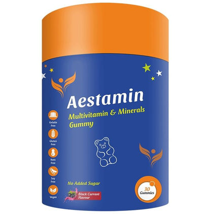Aesthetic Softcaps Aestamin Multivitamin & Minerals Gummies Black Currant No Added Sugar - Classic Derma