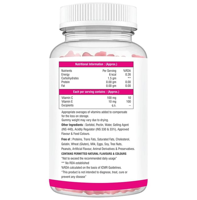 Aesthetic Softcaps Ceegum Vitamin C & Vitamin E Gummies Orange No Added Sugar