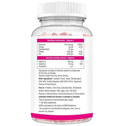 Aesthetic Softcaps Ceegum Vitamin C & Vitamin E Gummies Orange No Added Sugar