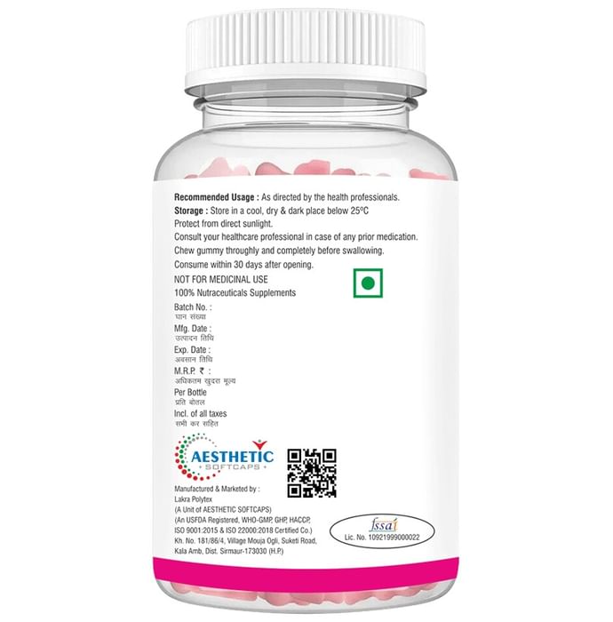 Aesthetic Softcaps Ceegum Vitamin C & Vitamin E Gummies Orange No Added Sugar