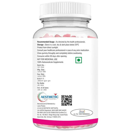 Aesthetic Softcaps Ceegum Vitamin C & Vitamin E Gummies Orange No Added Sugar