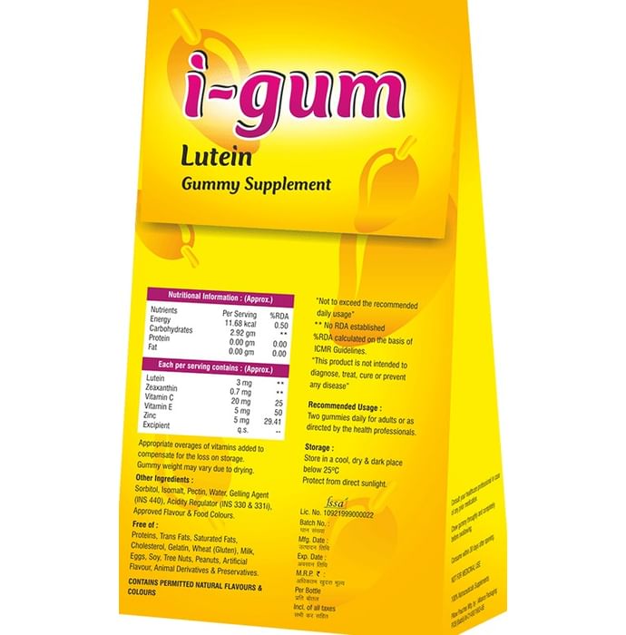 Aesthetic Softcaps I-gum Lutein Gummies Mango