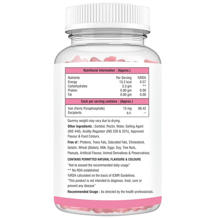 Aesthetic Softcaps Pyfer Iron Gummy Banana No Added Sugar