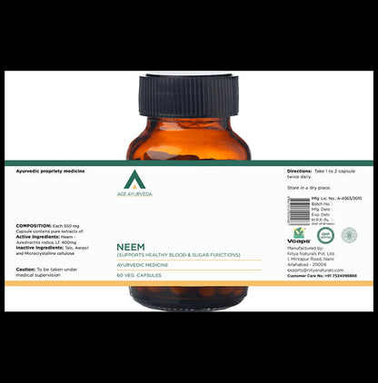 Age Ayurveda Neem Veg Capsule