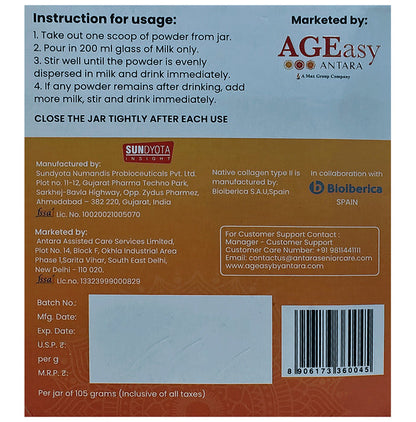 AGEasy Knee Joint Care Advanced Type-II Collagen Kesar Kulfi