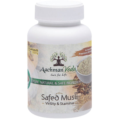 Aachman Veda Safed Musli Virility & Stamina Capsule 500mg (60 Each)