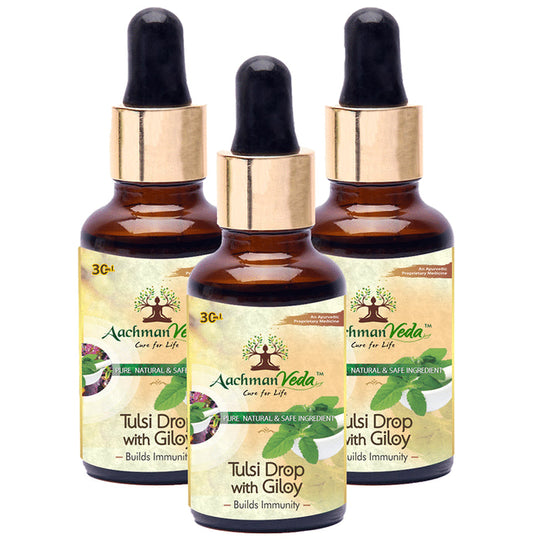 Aachman Veda Tulsi Drop with Giloy (30ml Each) - Classic Derma