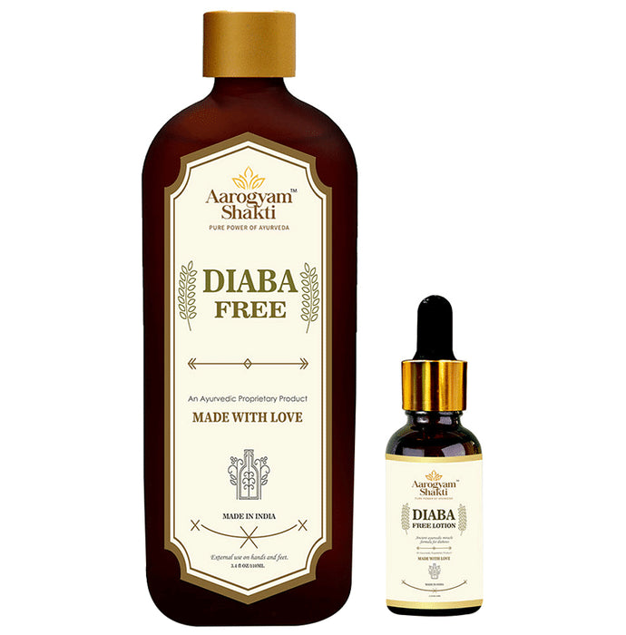 Aarogyam Shakti Combo Pack of Diaba Free Lotion (110ml+30ml) - Classic Derma