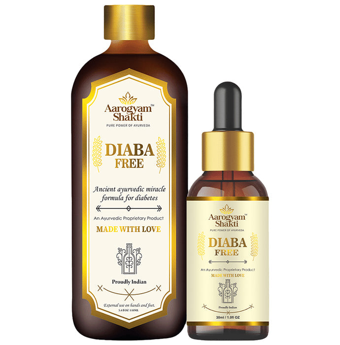 Aarogyam Shakti Diaba Free Liquid (110ml & 30ml) - Classic Derma