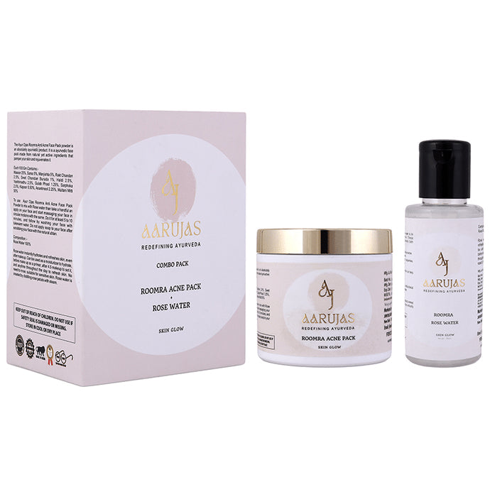 Aarujas Combo Pack of Roomra Acne Pack (40gm) & Roomra Rose Water (100ml) - Classic Derma