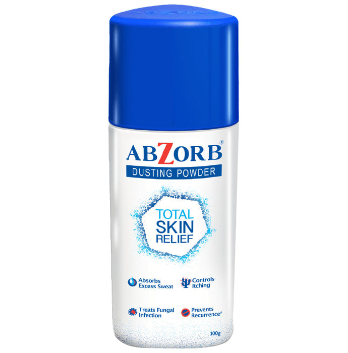 Abzorb Anti Fungal Dusting Powder | Absorbs Excess Sweat | Controls Itching | Derma Care | Manages Fungal Infections Dusting Powder - Classic Derma