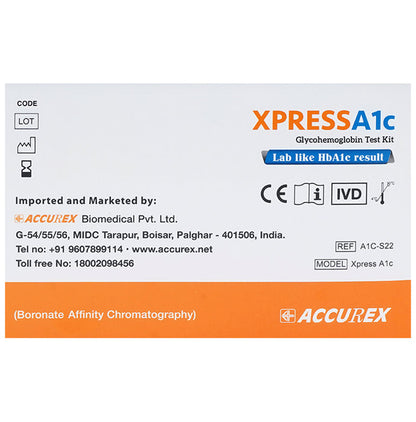 Accurex Xpress A1c Glycohemoglobin Test Kit