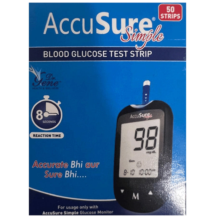 AccuSure Simple Blood Glucose Test Strip - Classic Derma