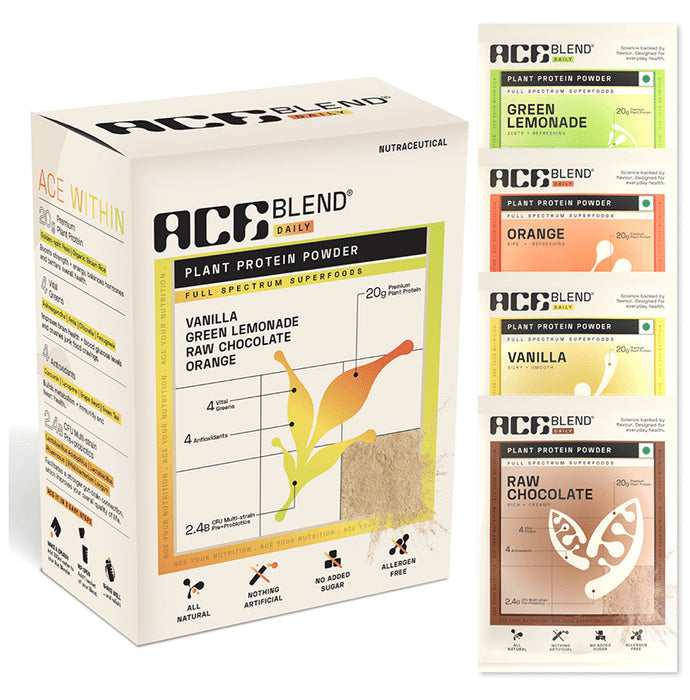 Ace Blend Daily 20g Vegan Plant Protein Powder & Superfoods Assorted