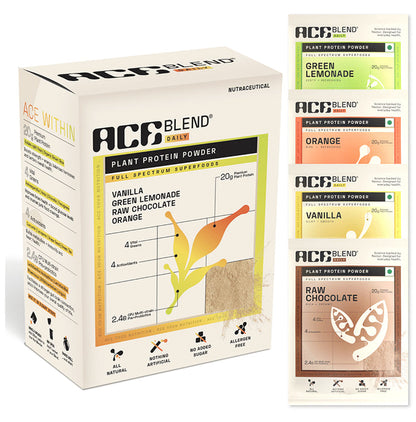 Ace Blend Daily 20g Vegan Plant Protein Powder & Superfoods Assorted