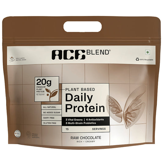 Ace Blend Daily 20g Vegan Plant Protein Powder & Superfoods Raw Chocolate - Classic Derma
