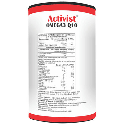 Activist Omega 3 Q 10 Capsule in Capsule