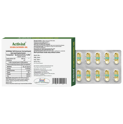 Activist Seabuckthorn Oil Liquid Capsule (10 Each)