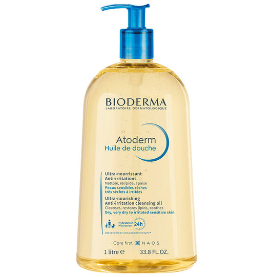 Bioderma Atoderm Huile De Douche Ultra-Nourishing Anti-Irritation Cleansing Oil Dry, Very Dry to Irritated Sensitive Skin - Classic Derma