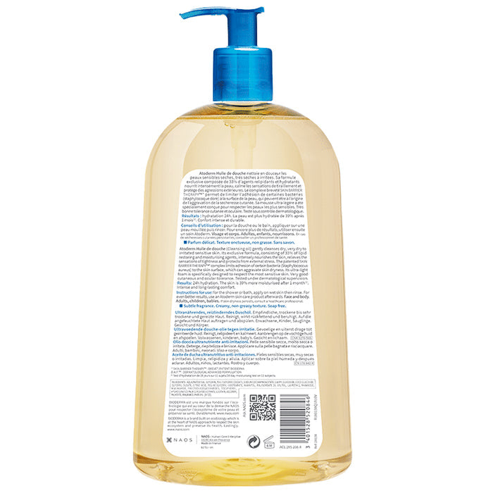 Bioderma Atoderm Huile De Douche Ultra Nourishing Anti Irritation Cleansing Oil Dry, Very Dry to Irritated Sensitive Skin